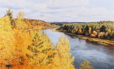 Autumn Over a Quiet River thumb