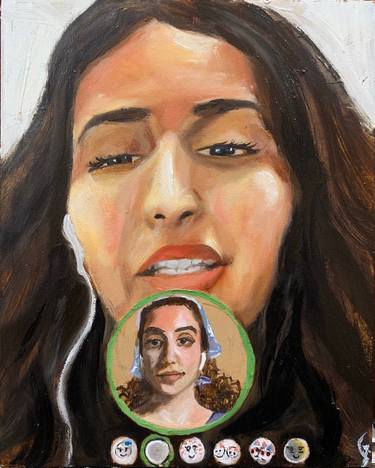 Original Realism People Paintings by Maha Al-Zahrani