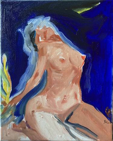 Original Abstract Expressionism Nude Paintings by Maha Al-Zahrani