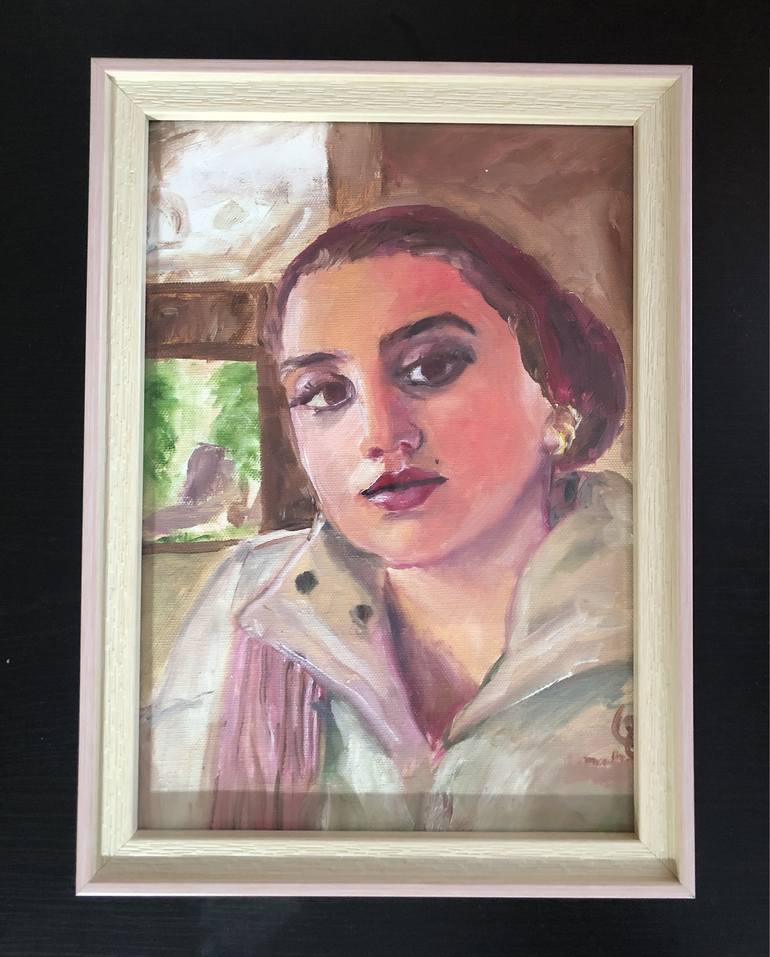 Original Portrait Painting by Maha Al-Zahrani