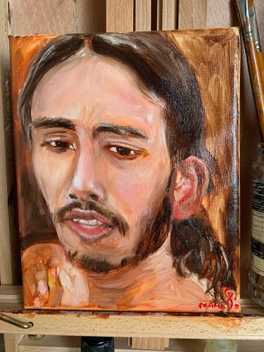 Original Portraiture Men Paintings by Maha Al-Zahrani