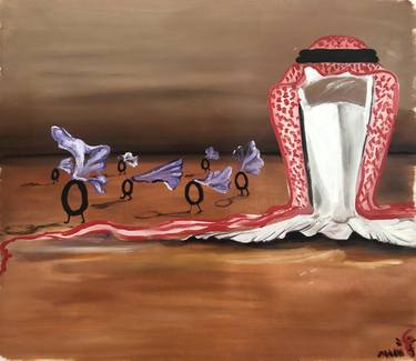 Original Surrealism People Paintings by Maha Al-Zahrani