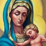 Mary with Jesus Oil Painting