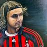 Portrait of football player Paolo Maldini