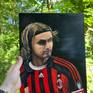 Portrait of football player Paolo Maldini