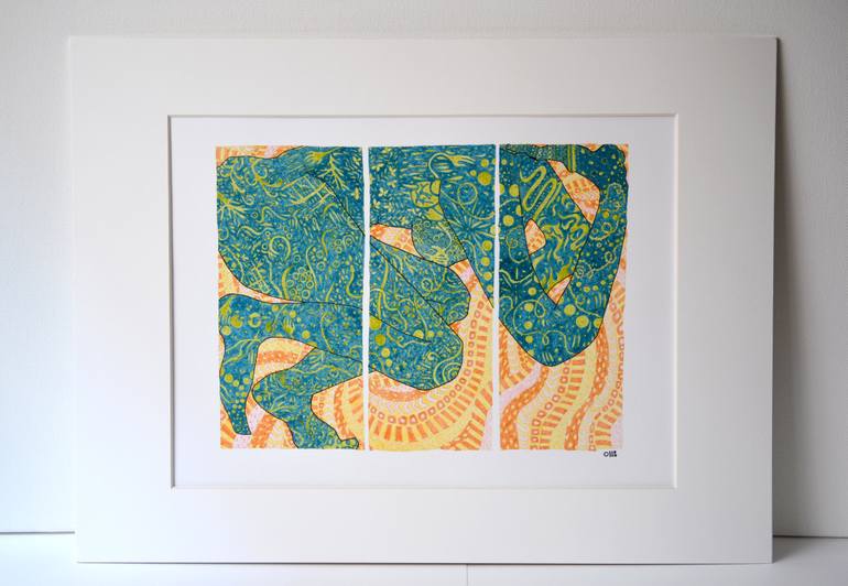 Original Abstract Women Drawing by Diane Baldwin