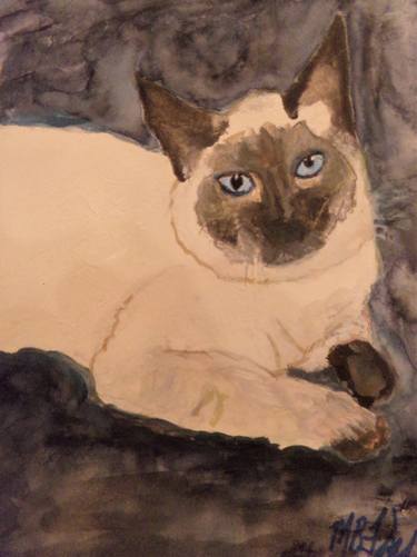 Print of Fine Art Cats Paintings by Mary Flach