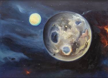 Original Expressionism Outer Space Paintings by Jane Kuratovska
