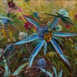 Steel ultramarine weeds by Jane Kuratovska