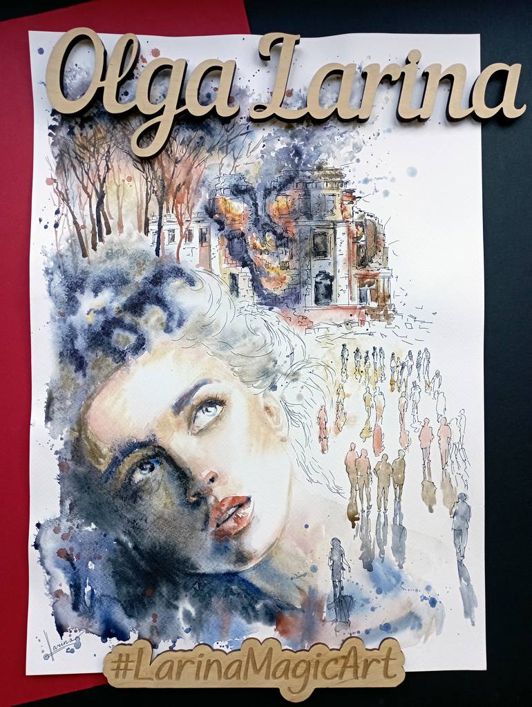 Original Contemporary People Painting by Olga Larina