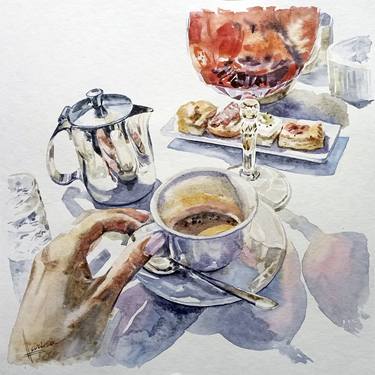 Print of Figurative Food & Drink Paintings by Olga Larina