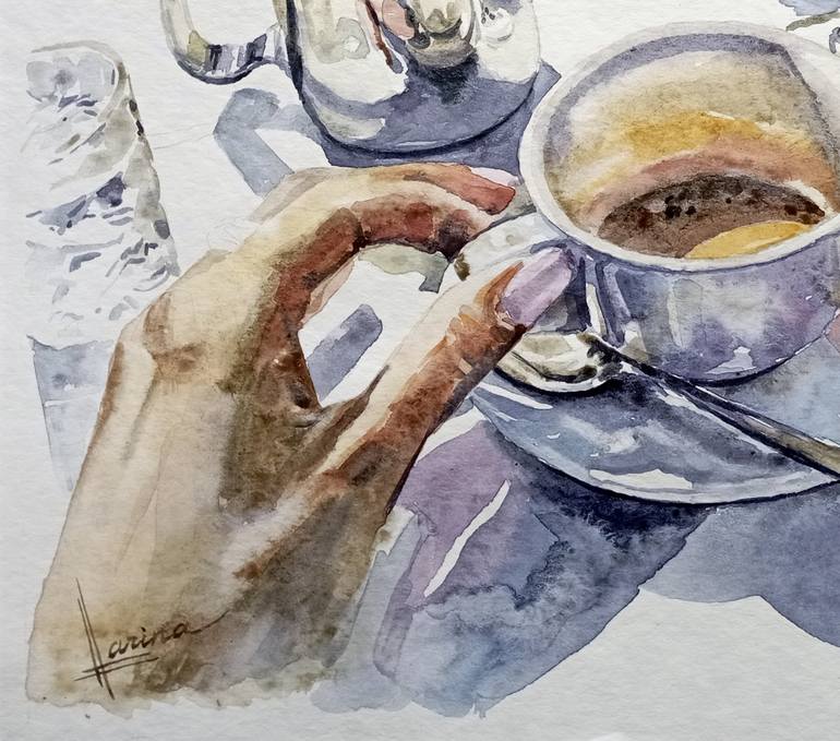 Original Food & Drink Painting by Olga Larina