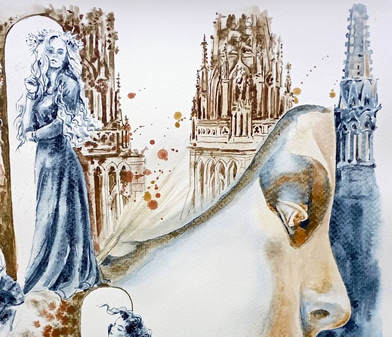Original Conceptual Architecture Painting by Olga Larina