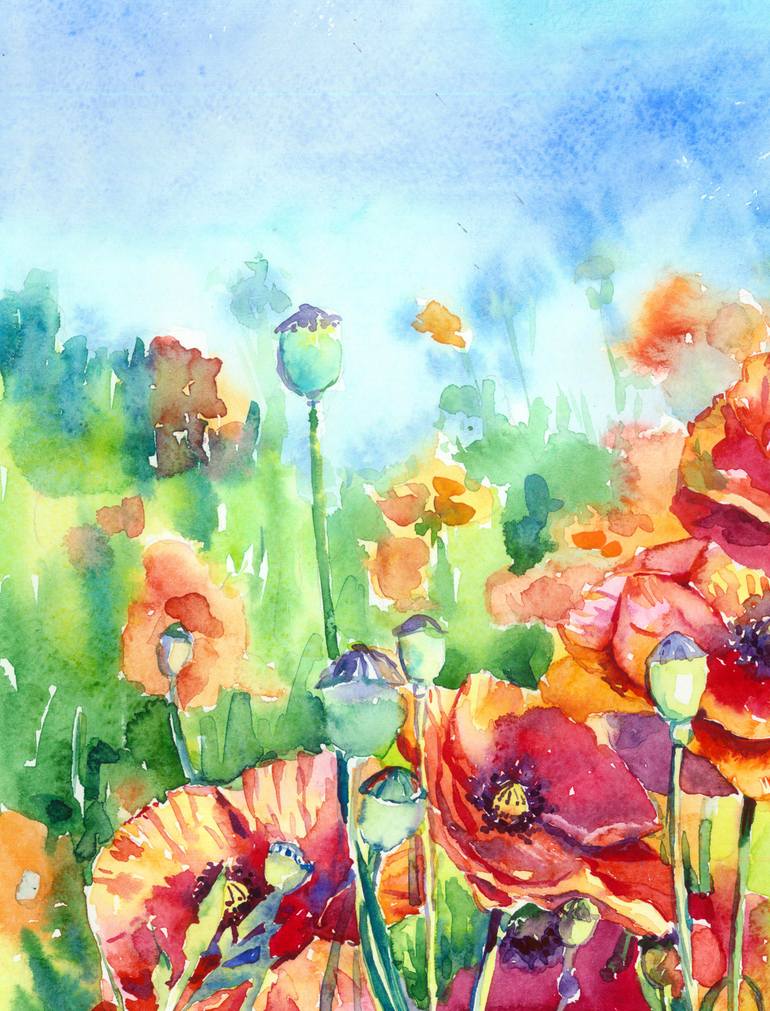 Original Floral Painting by Olga Larina