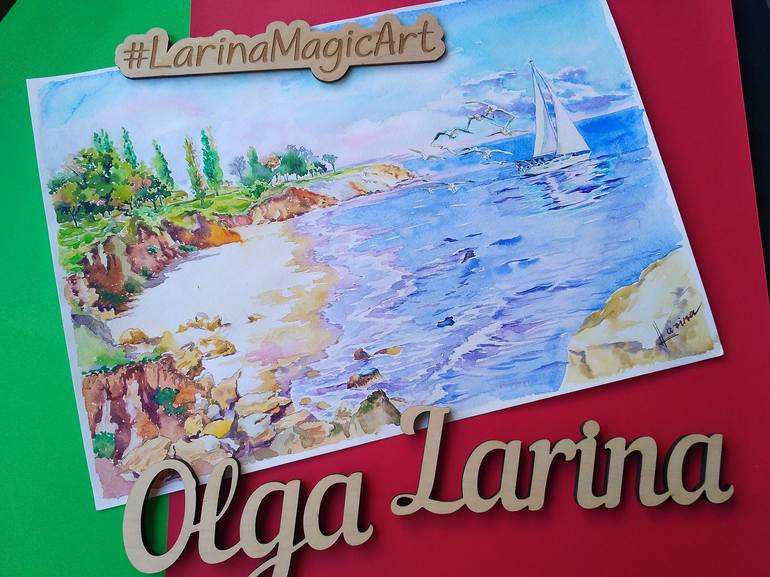 Original Fine Art Seascape Painting by Olga Larina