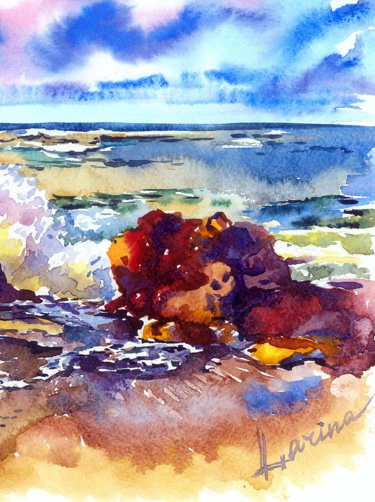 Original Other Seascape Painting by Olga Larina