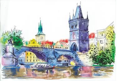 Print of Fine Art Architecture Paintings by Olga Larina