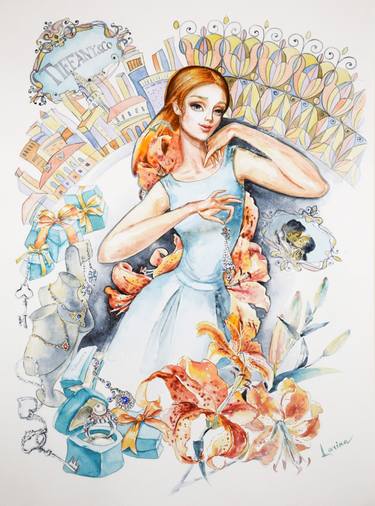 Print of Art Deco Fashion Paintings by Olga Larina