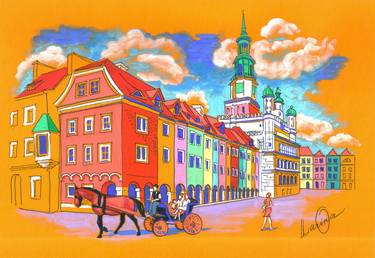 Original Expressionism Cities Paintings by Olga Larina