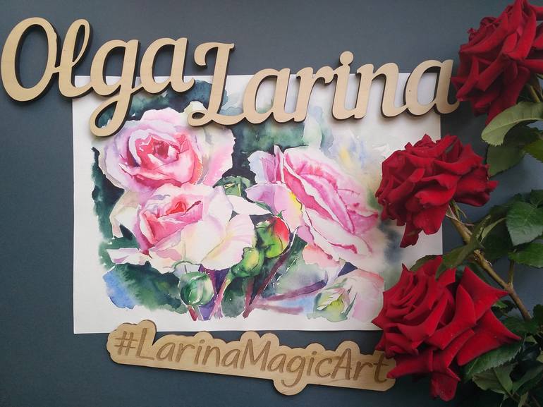 Original Figurative Floral Painting by Olga Larina