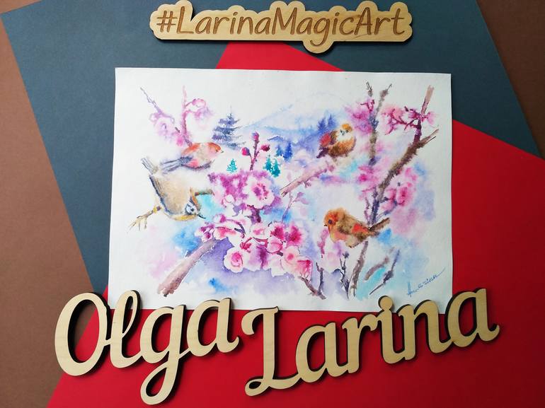 Original Figurative Floral Painting by Olga Larina