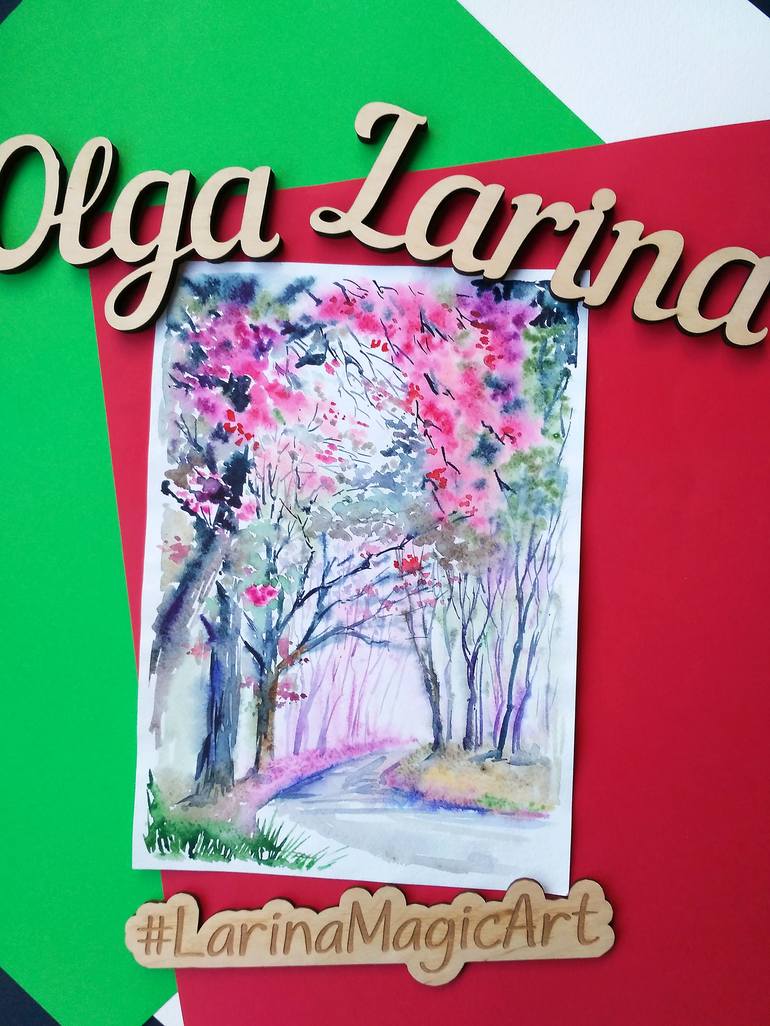 Original Fine Art Tree Painting by Olga Larina