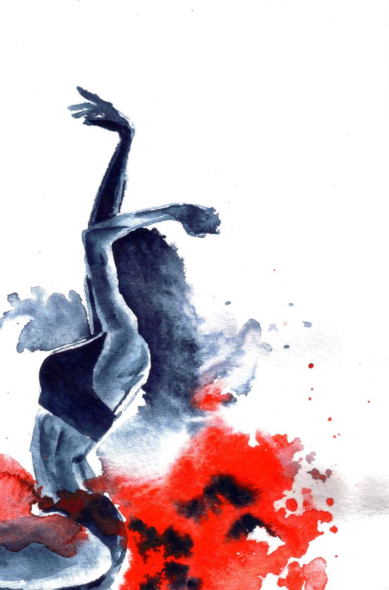 Original Expressionism Women Painting by Olga Larina