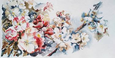 Print of Figurative Floral Paintings by Olga Larina