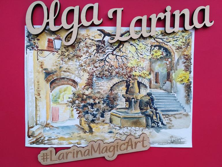 Original Figurative Cities Painting by Olga Larina