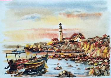 Print of Figurative Seascape Paintings by Olga Larina