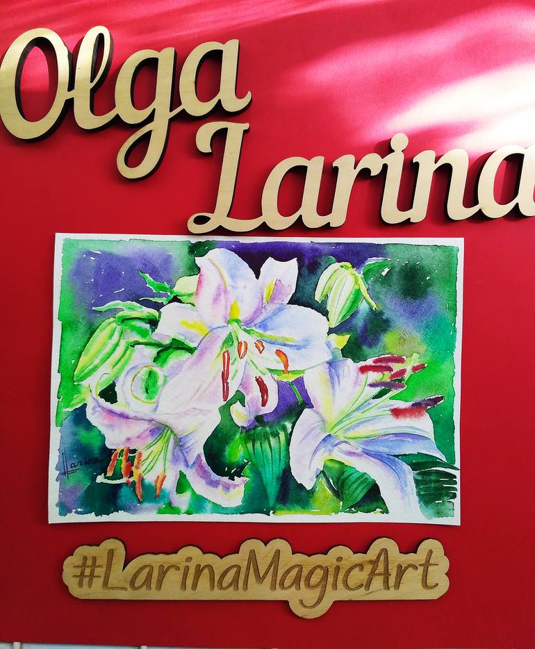 Original Figurative Floral Painting by Olga Larina