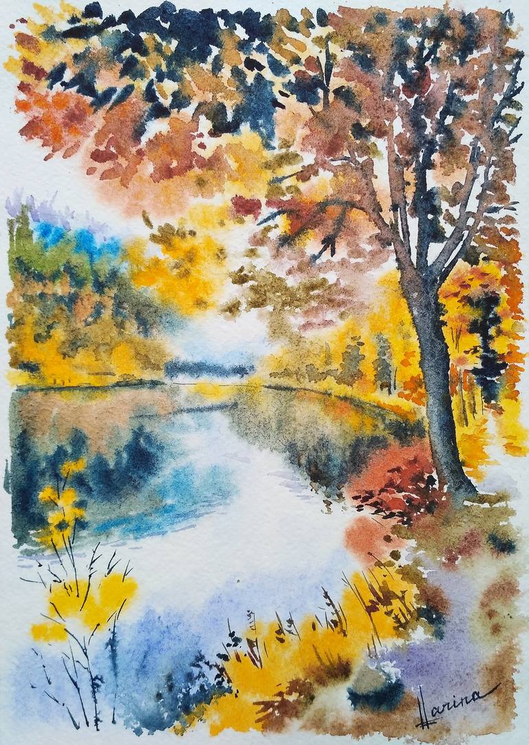 Print of Figurative Landscape Paintings by Olga Larina
