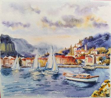 Print of Figurative Seascape Paintings by Olga Larina