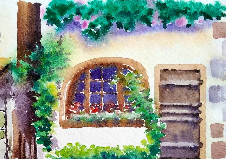 Original Figurative Architecture Painting by Olga Larina