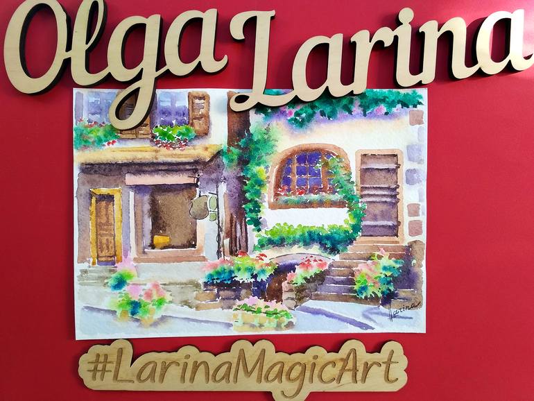 Original Figurative Architecture Painting by Olga Larina