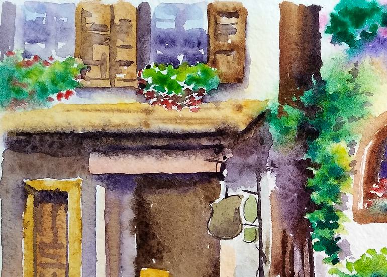 Original Figurative Architecture Painting by Olga Larina