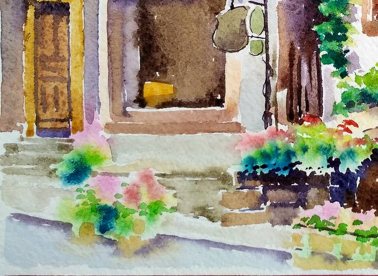 Original Figurative Architecture Painting by Olga Larina