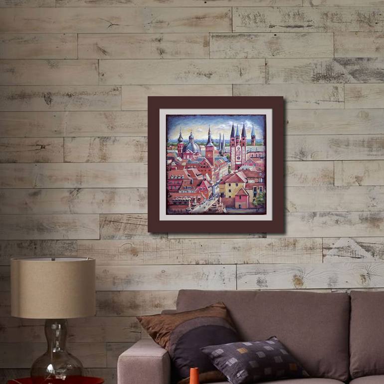 Original Figurative Cities Painting by Olga Larina