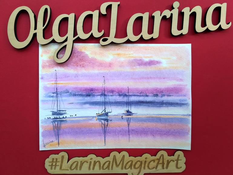 Original Figurative Seascape Painting by Olga Larina