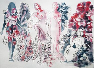 Print of Figurative Women Paintings by Olga Larina