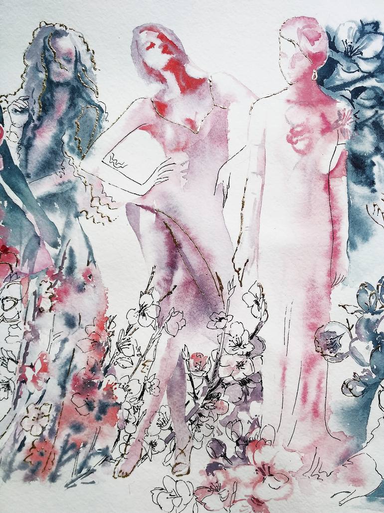 Original Figurative Women Painting by Olga Larina