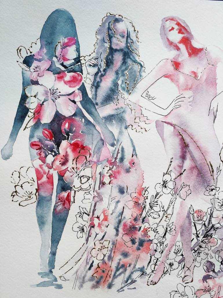 Original Figurative Women Painting by Olga Larina