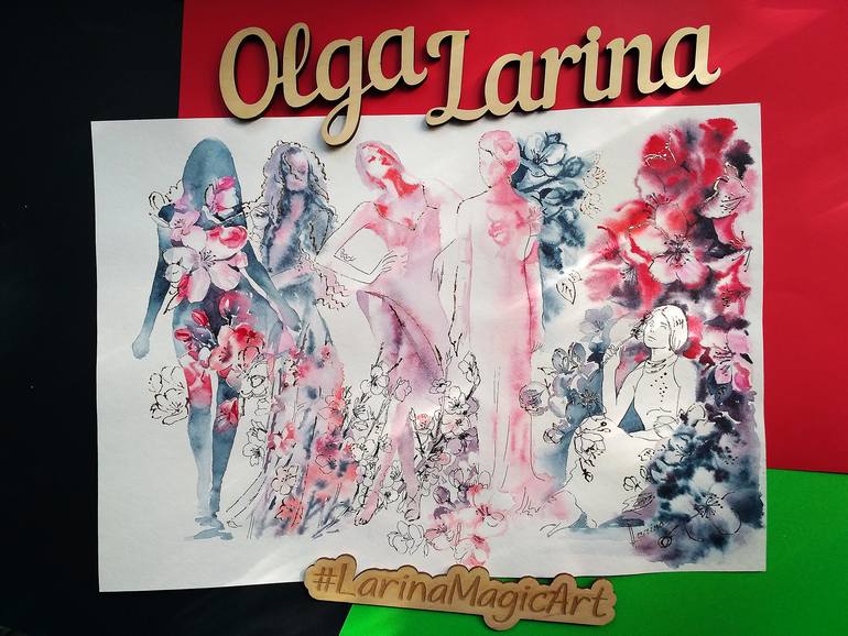 Original Figurative Women Painting by Olga Larina