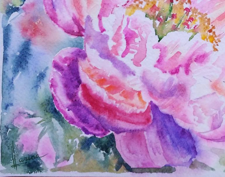 Original Floral Painting by Olga Larina