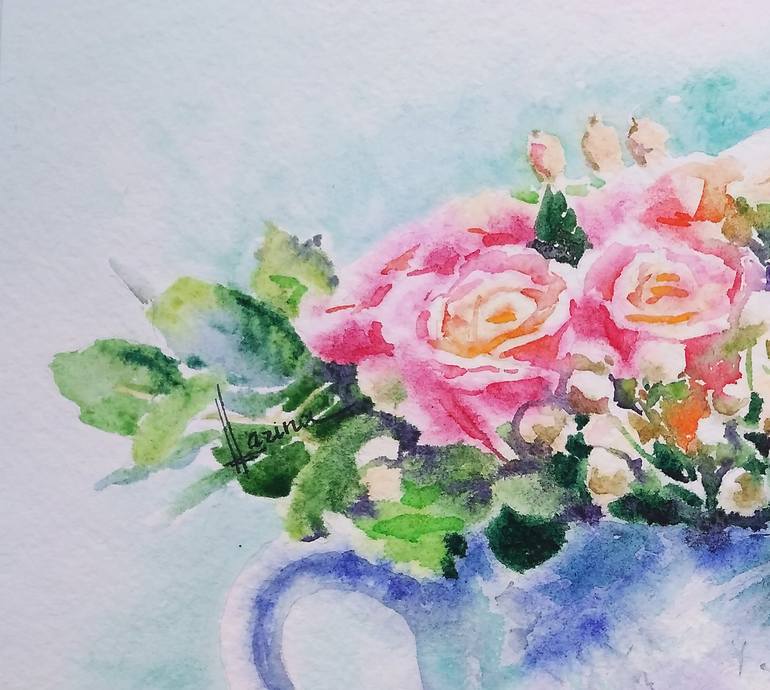 Original Floral Painting by Olga Larina