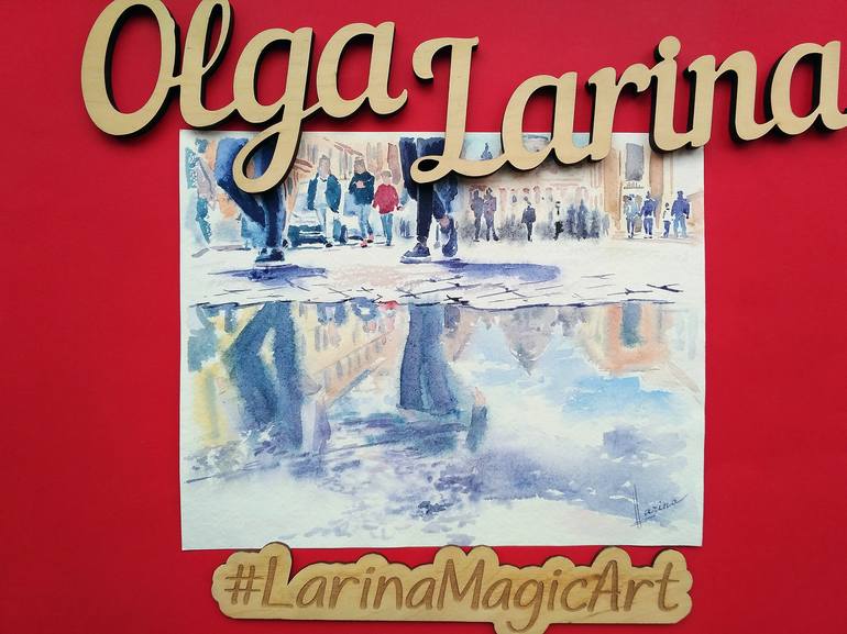 Original Impressionism Cities Painting by Olga Larina
