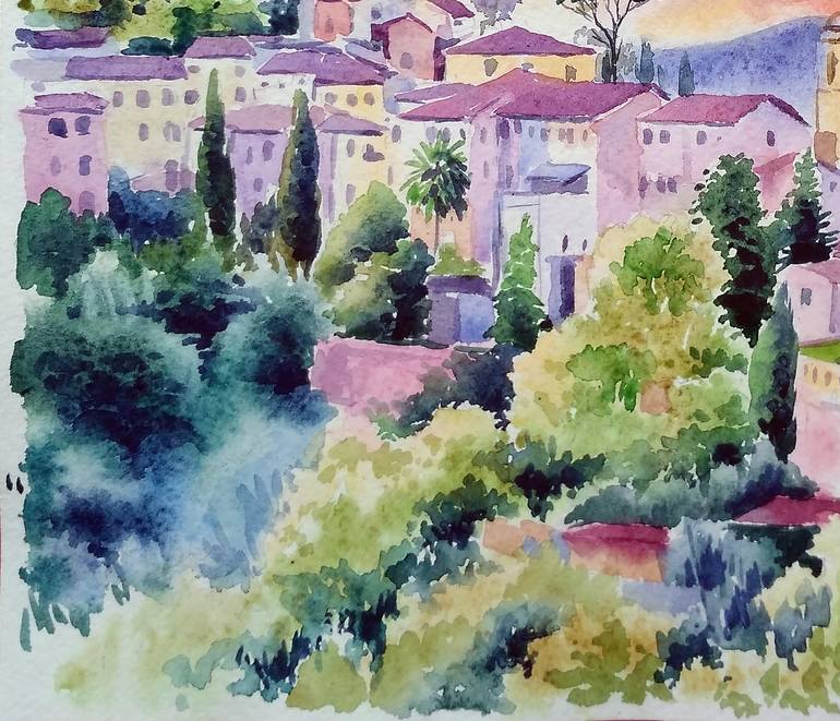 Original Figurative Landscape Painting by Olga Larina