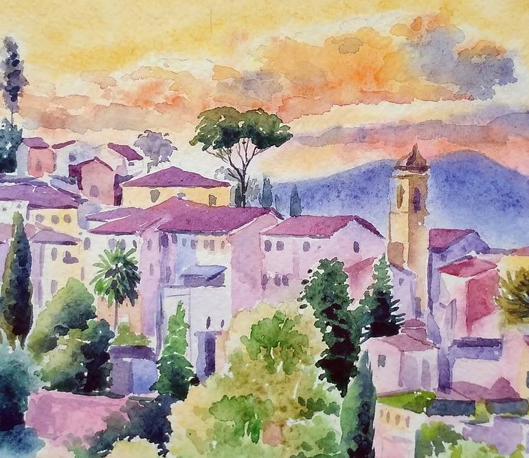 Original Figurative Landscape Painting by Olga Larina
