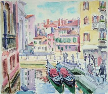 Print of Figurative Cities Paintings by Olga Larina