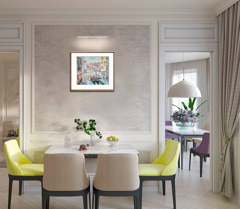 Original Figurative Cities Painting by Olga Larina